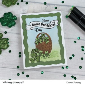 Read more about the article Masking Techniques for Cards: Whimsy Stamps St. Patrick’s Day