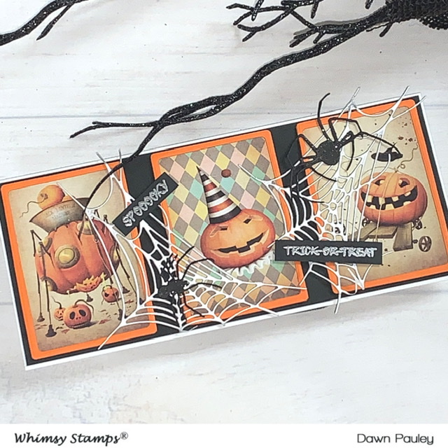 You are currently viewing Quick Halloween Card | Whimsy Stamps Slimline SurReally Cool Paper!